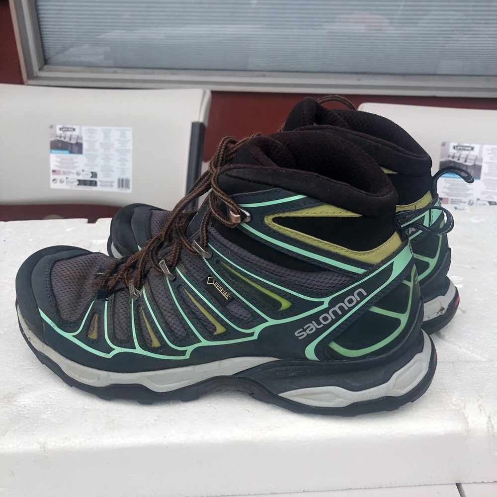 Salomon X Ultra 2 Mid Blue Black Gore-Tex GTX Hiking Boots Size 9 - Picture 9 of 15